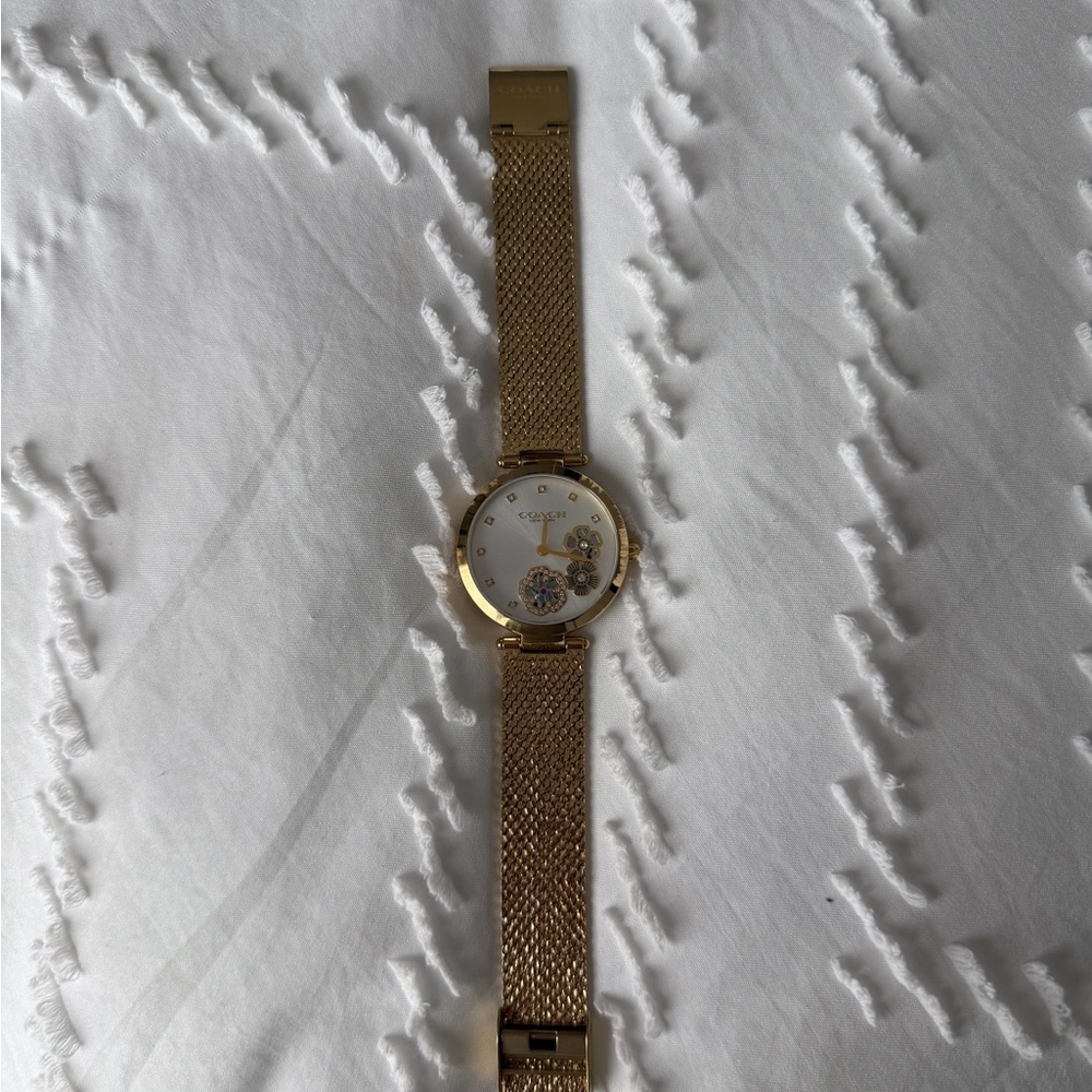 Coach Gold Mesh Watch